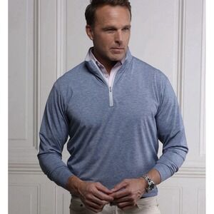 Collars & Co DriRelease Performance 1/4 Zip Pullover Size Small Blue NEW